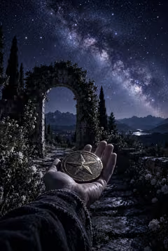 Ace of Pentacles, Asteria, First Edition deck