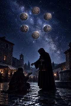 Six of Pentacles, Asteria, First Edition deck
