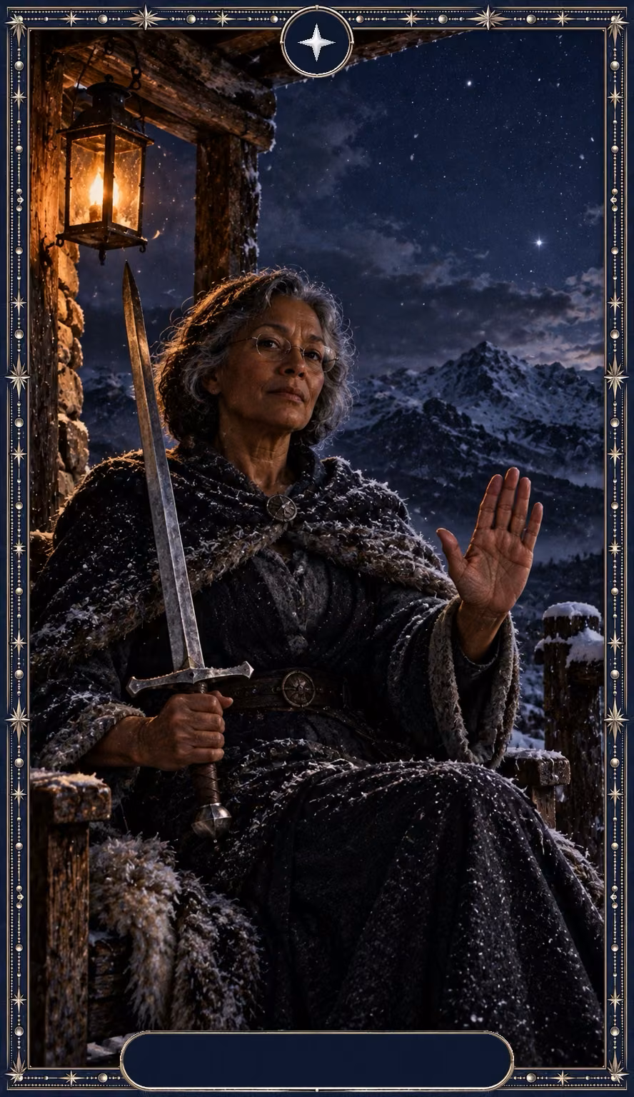 Rainha de Espadas, baralho Asteria