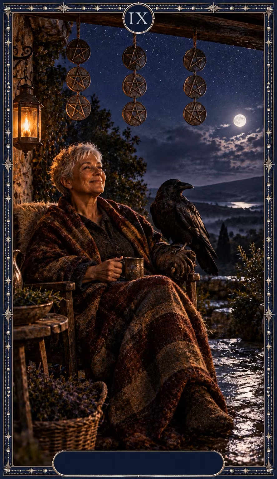 Nine of Pentacles, Asteria deck