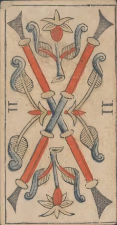 Two of Wands, Payen’s Marseille deck