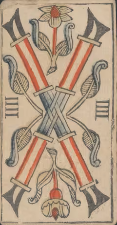 Quatro de Paus, baralho Marselha de Payen