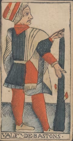 Valete de Paus, baralho Marselha de Payen