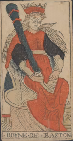 Rainha de Paus, baralho Marselha de Payen