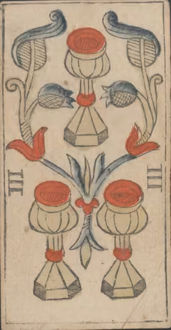 Three of Cups, Payen’s Marseille deck