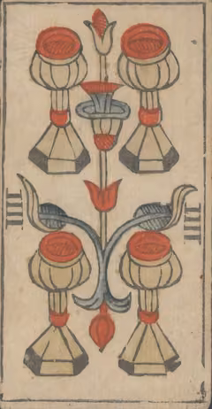 Four of Cups, Payen’s Marseille deck