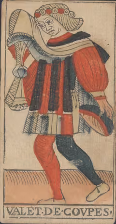 Valete de Copas, baralho Marselha de Payen