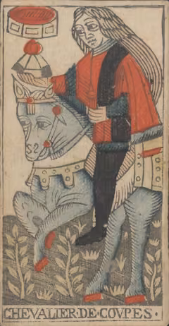Cavaleiro de Copas, baralho Marselha de Payen