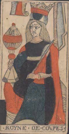 Rainha de Copas, baralho Marselha de Payen