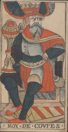 Rei de Copas, baralho Marselha de Payen