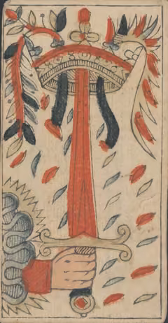 Ás de Espadas, baralho Marselha de Payen