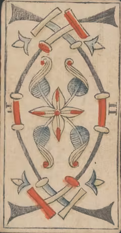 Dois de Espadas, baralho Marselha de Payen