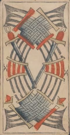 Dez de Espadas, baralho Marselha de Payen