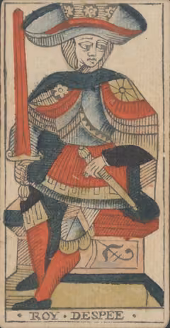 Rei de Espadas, baralho Marselha de Payen