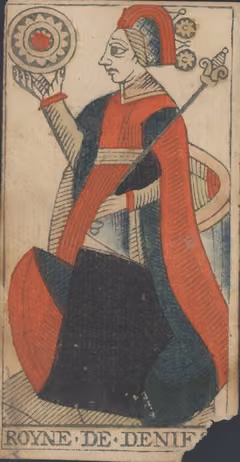 Queen of Pentacles, Payen’s Marseille deck